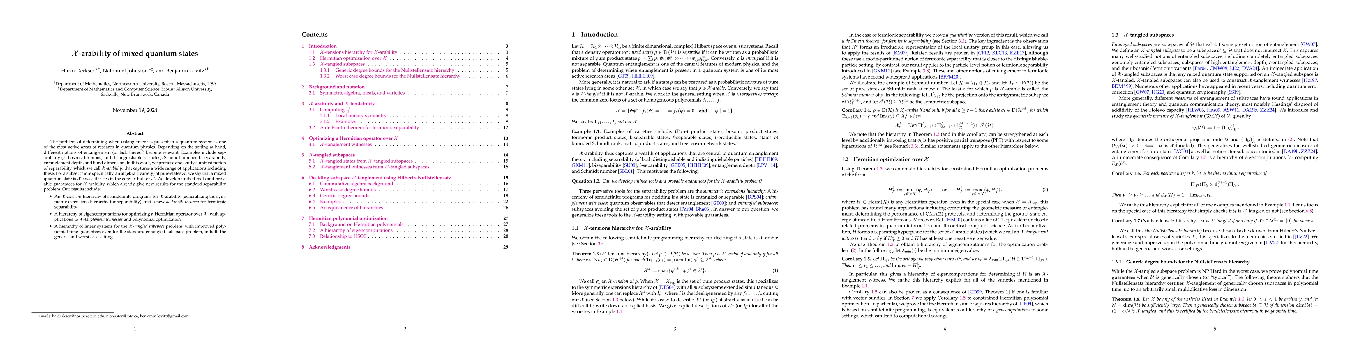Thumbnail for X-arability of mixed quantum states