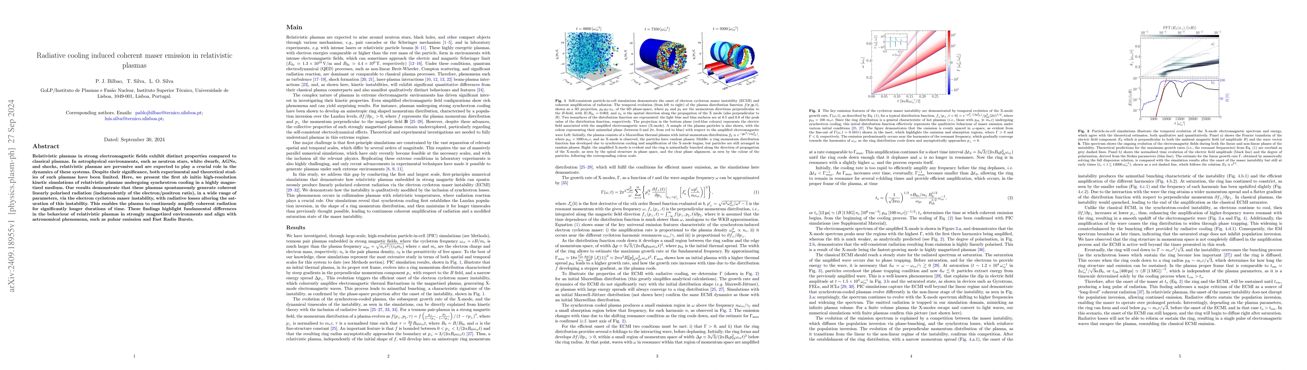 Thumbnail for Radiative cooling induced coherent maser emission in relativistic
  plasmas