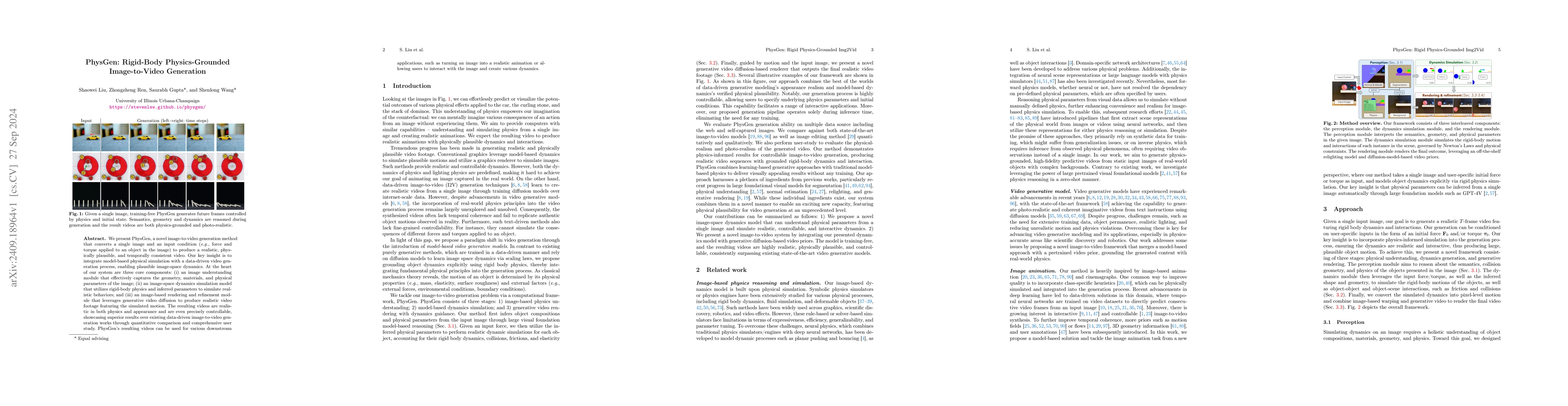 Thumbnail for PhysGen: Rigid-Body Physics-Grounded Image-to-Video Generation