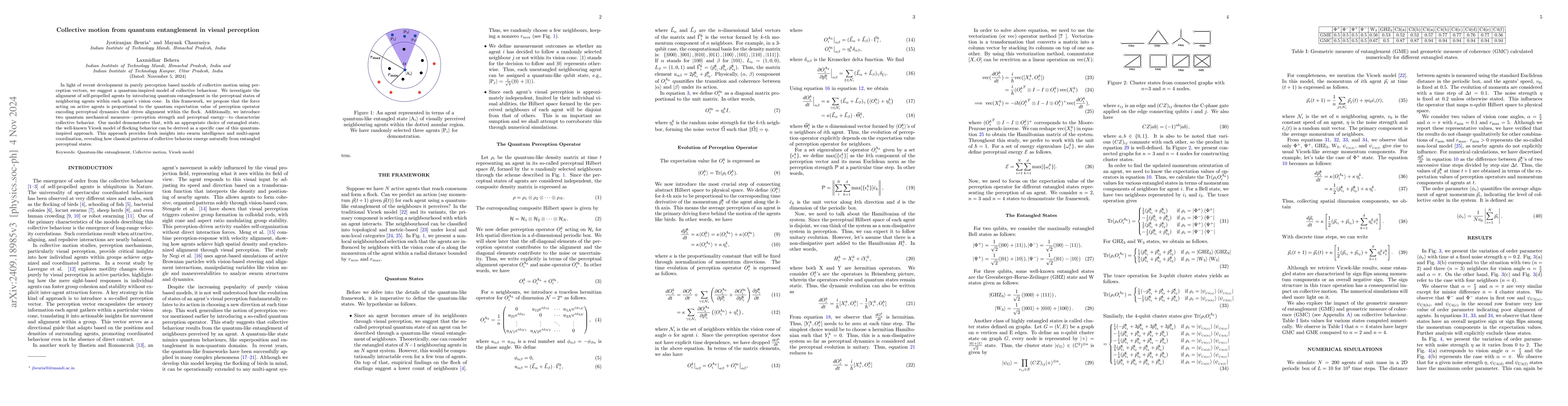 Thumbnail for Collective motion from quantum entanglement in visual perception