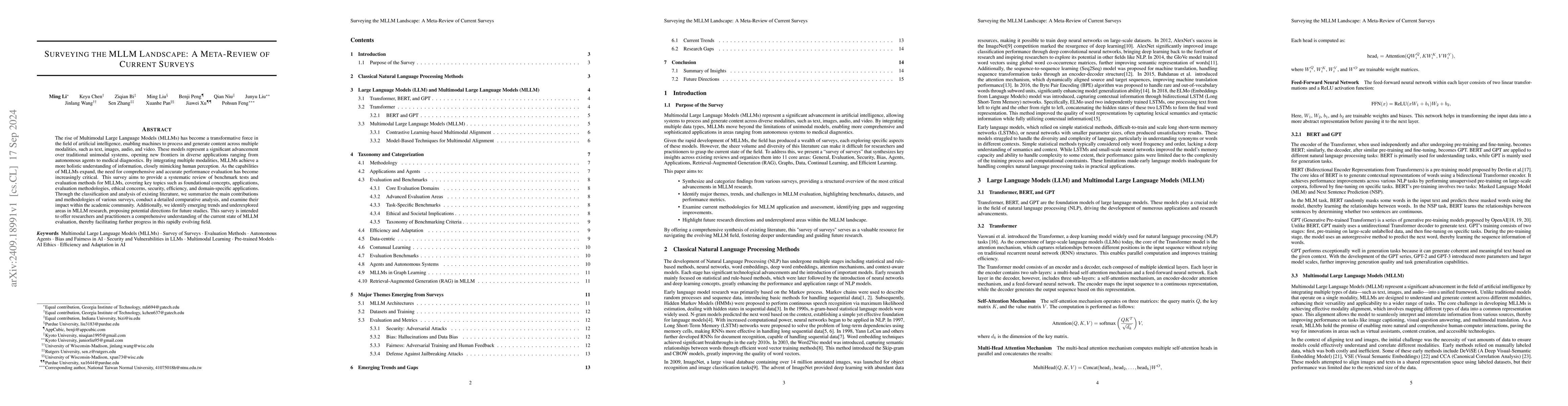 Thumbnail for Surveying the MLLM Landscape: A Meta-Review of Current Surveys
