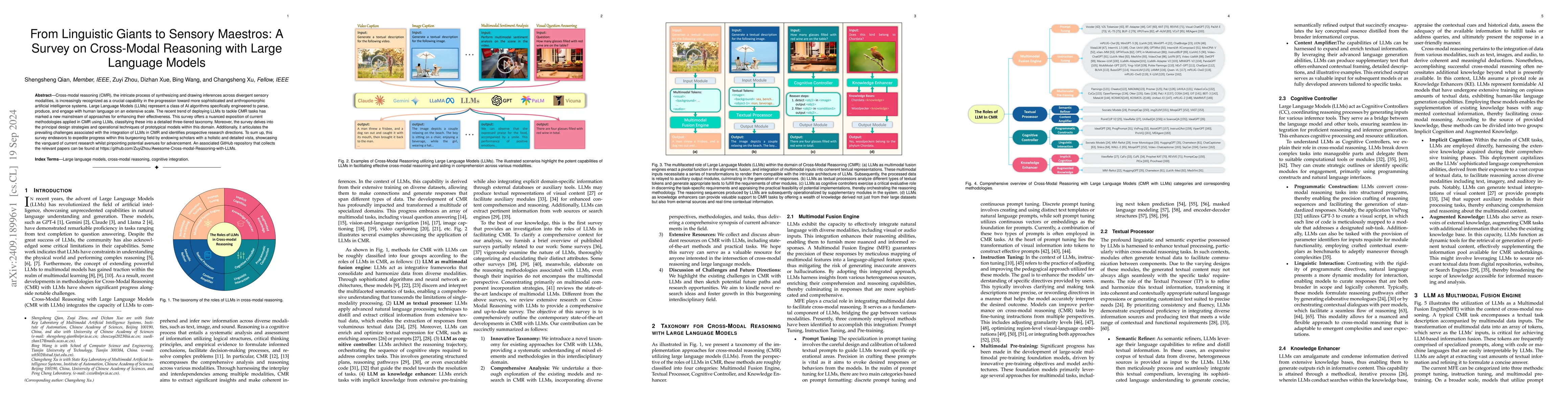 Thumbnail for From Linguistic Giants to Sensory Maestros: A Survey on Cross-Modal
  Reasoning with Large Language Models