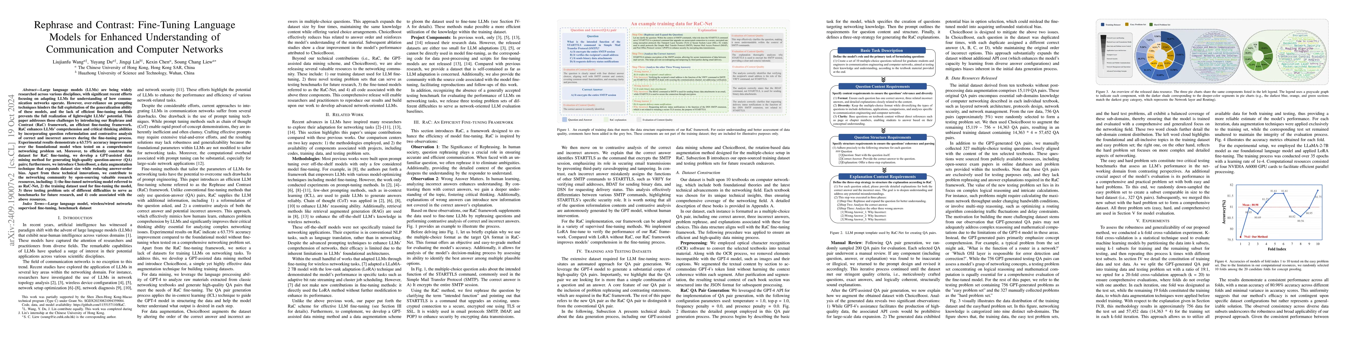 Thumbnail for Rephrase and Contrast: Fine-Tuning Language Models for Enhanced
  Understanding of Communication and Computer Networks