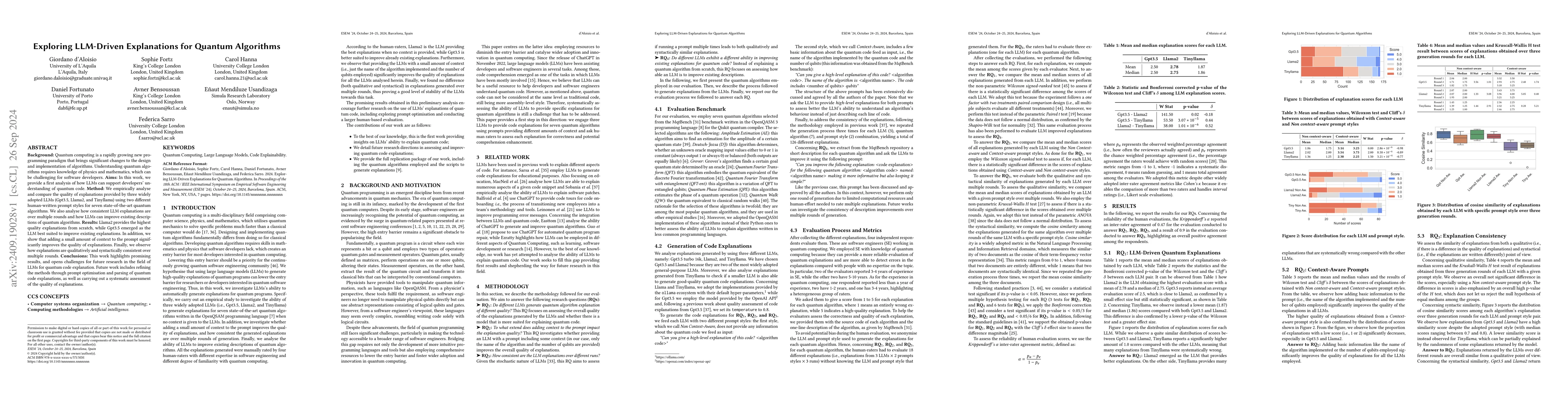 Thumbnail for Exploring LLM-Driven Explanations for Quantum Algorithms