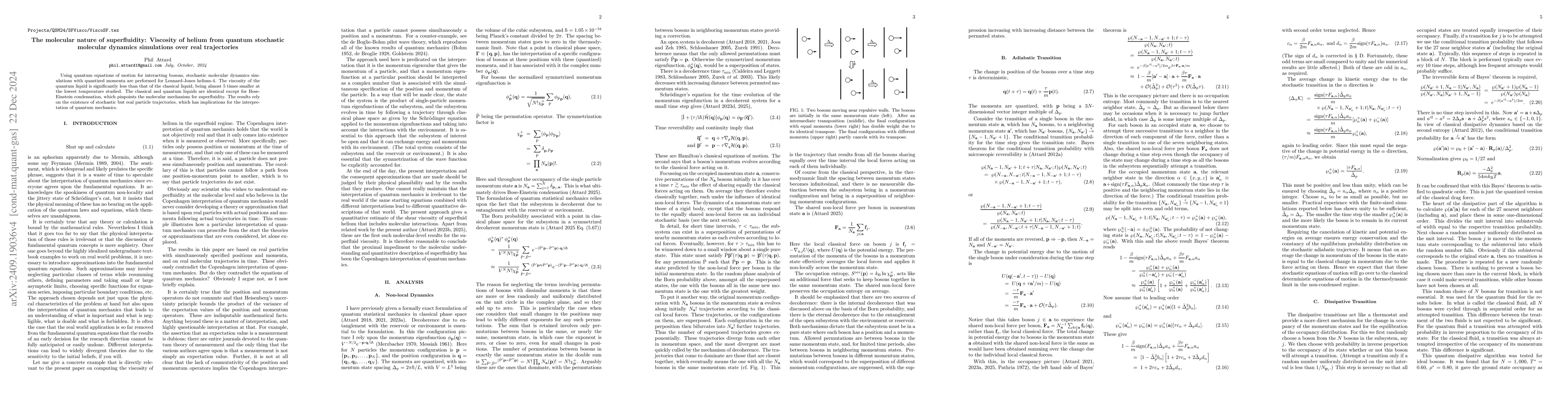 Thumbnail for The molecular nature of superfluidity: Viscosity of helium from quantum
  stochastic molecular dynamics simulations over real trajectories