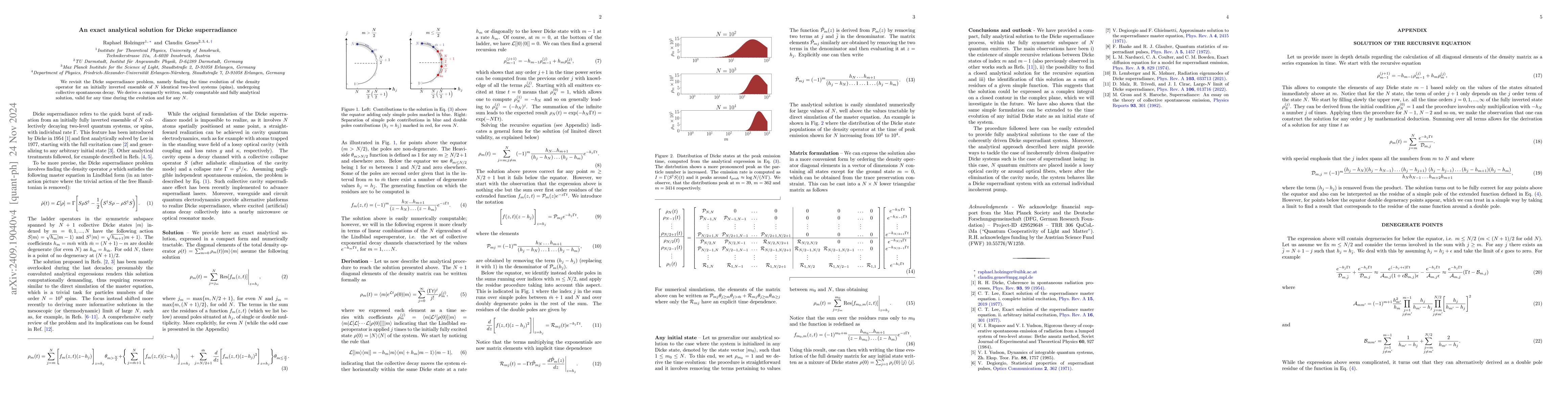 Thumbnail for An exact analytical solution for Dicke superradiance