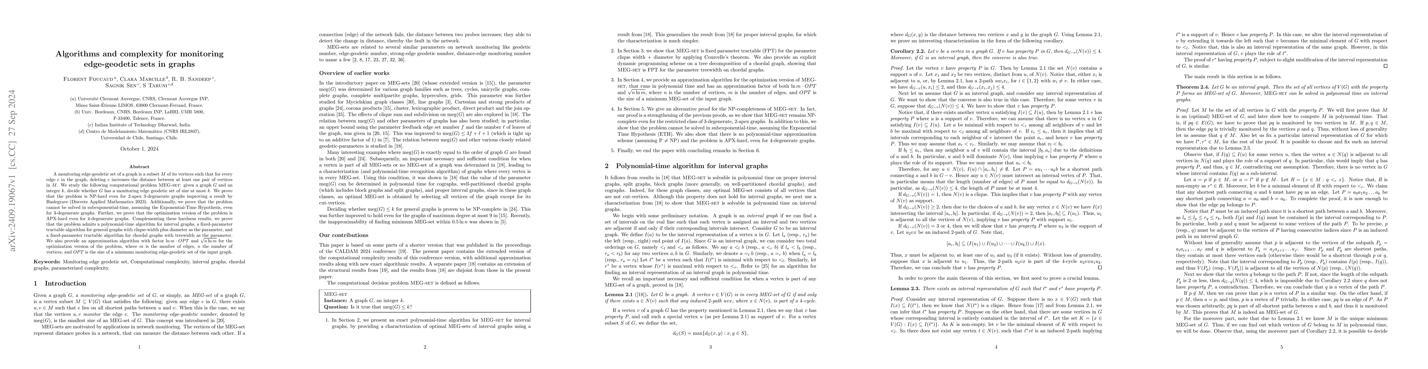 Thumbnail for Algorithms and complexity for monitoring edge-geodetic sets in graphs