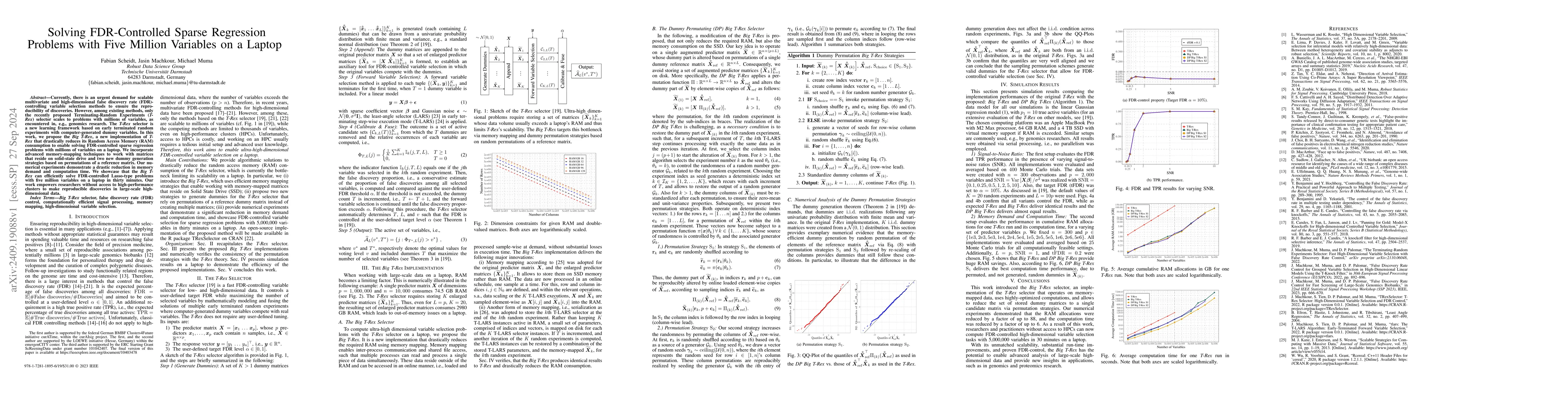 Thumbnail for Solving FDR-Controlled Sparse Regression Problems with Five Million
  Variables on a Laptop