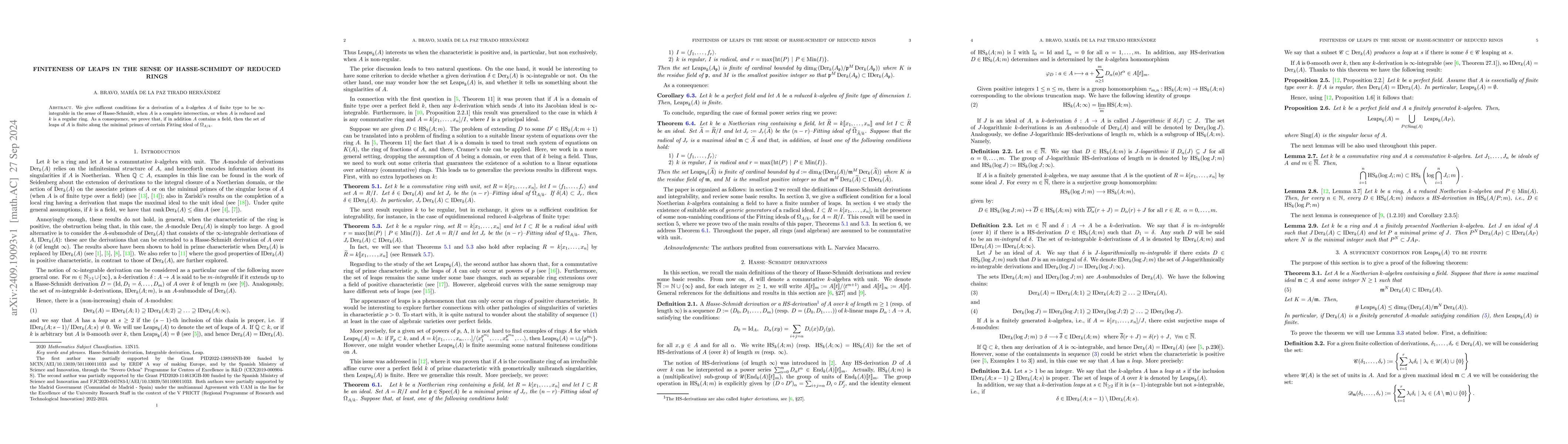 Thumbnail for Finiteness of Leaps in the sense of Hasse-Schmidt of reduced rings
