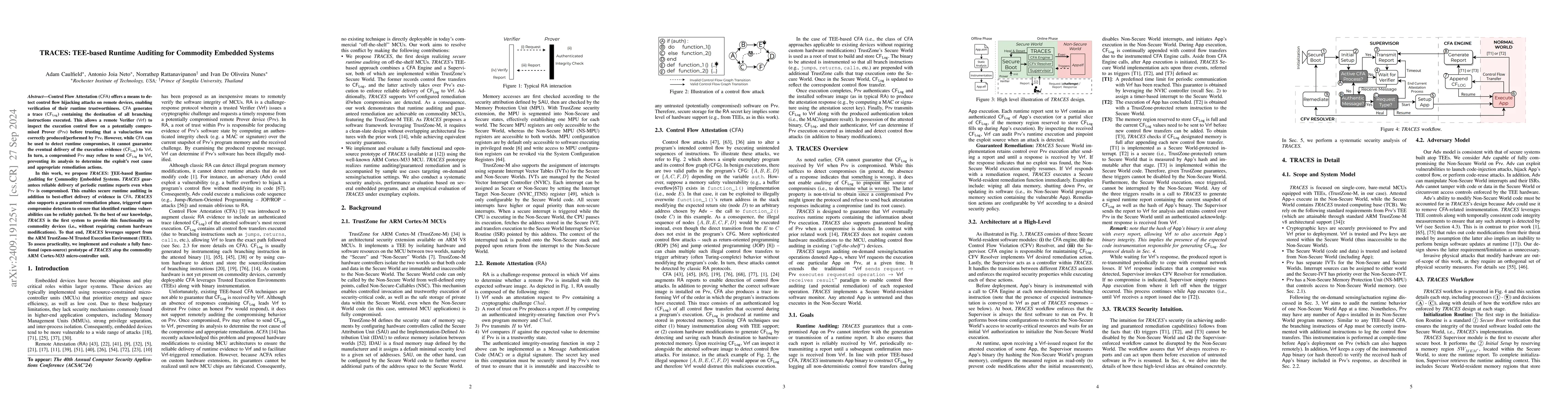 Thumbnail for TRACES: TEE-based Runtime Auditing for Commodity Embedded Systems