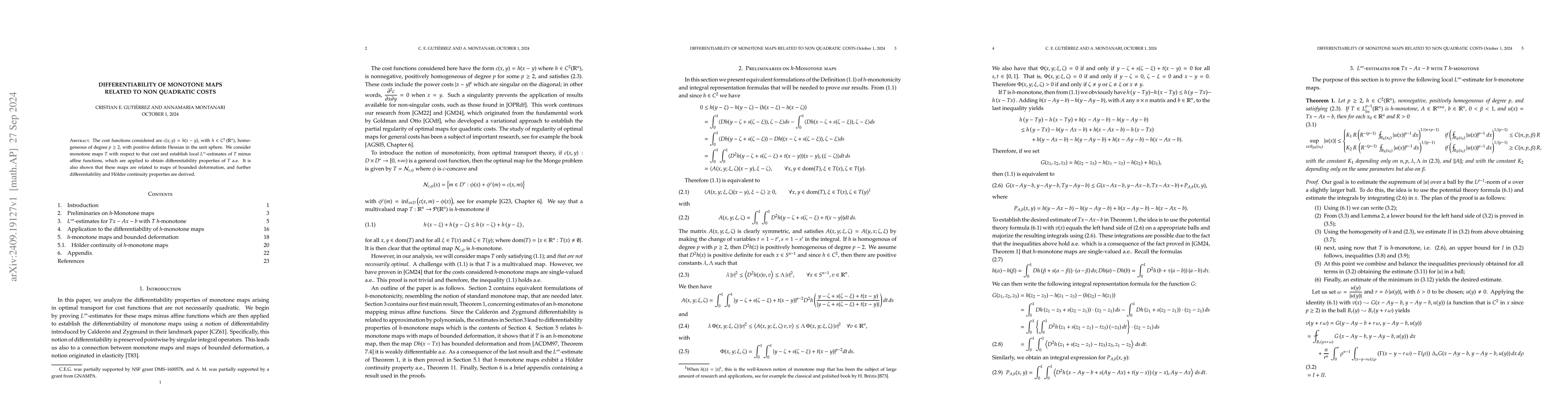 Thumbnail for Differentiability of monotone maps related to non-quadratic costs