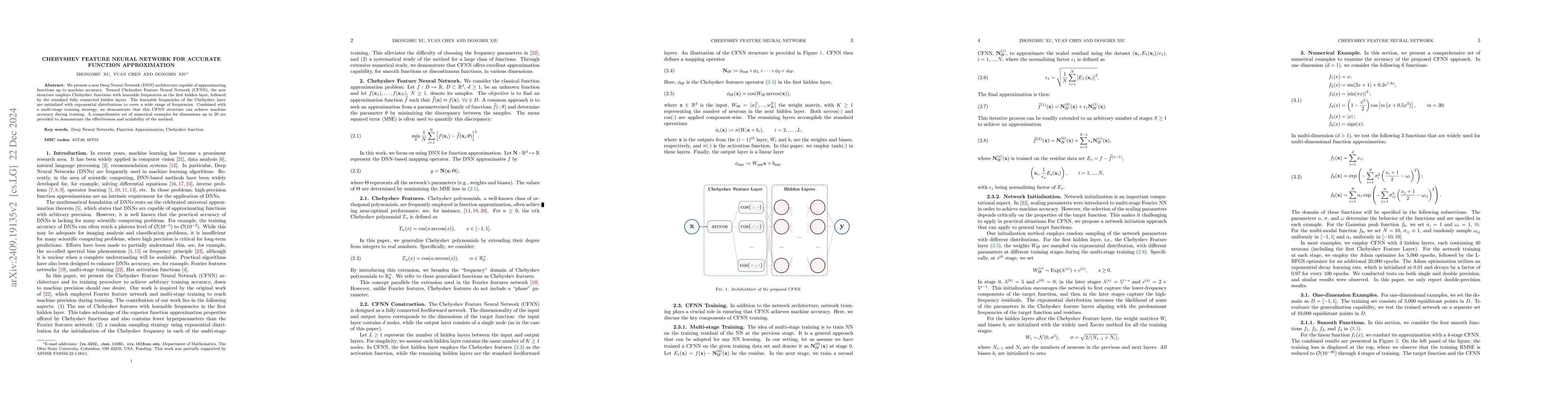 Thumbnail for Chebyshev Feature Neural Network for Accurate Function Approximation