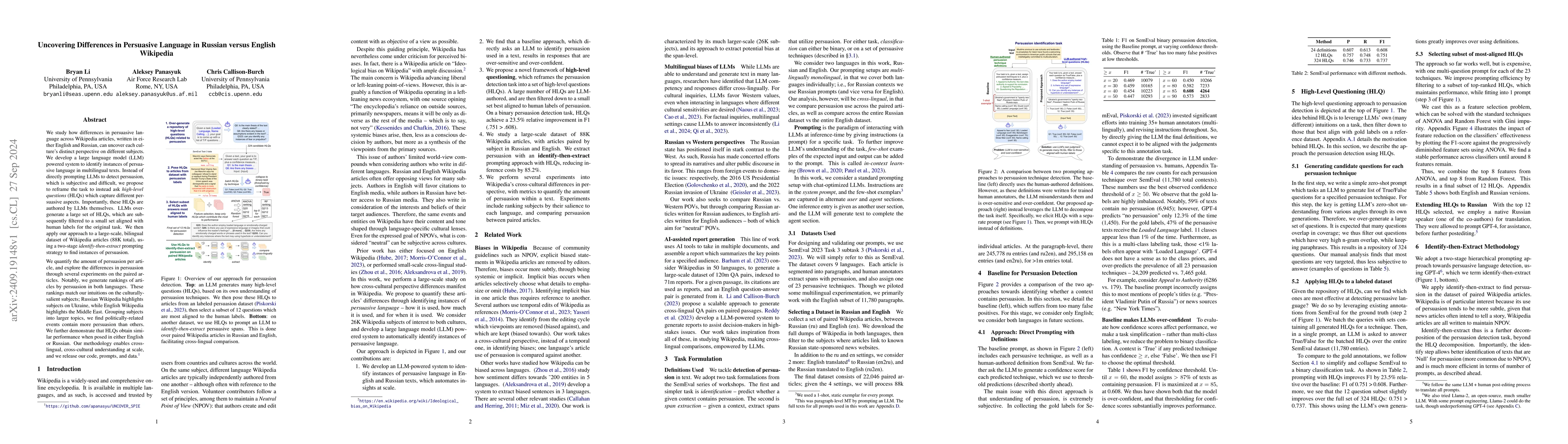 Thumbnail for Uncovering Differences in Persuasive Language in Russian versus English
  Wikipedia