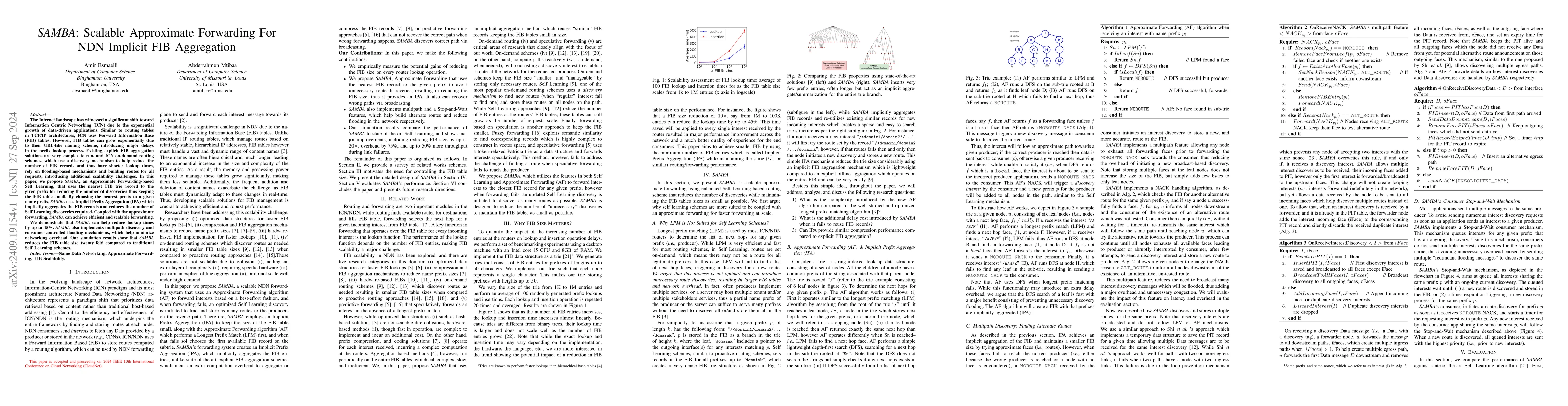 Thumbnail for SAMBA: Scalable Approximate Forwarding For NDN Implicit FIB Aggregation