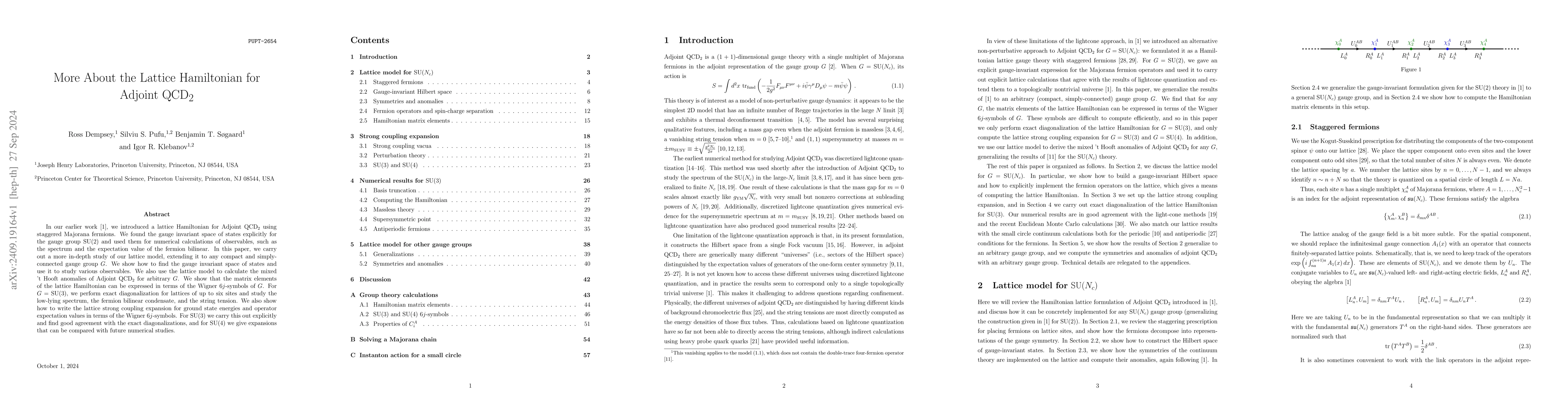 Thumbnail for More About the Lattice Hamiltonian for Adjoint QCD$_2$