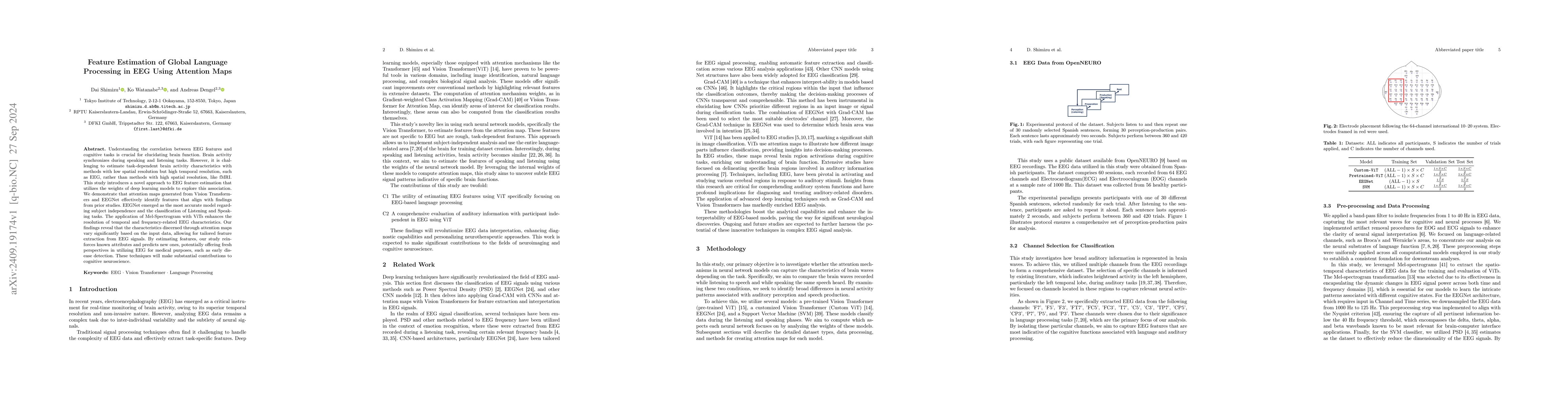 Thumbnail for Feature Estimation of Global Language Processing in EEG Using Attention
  Maps