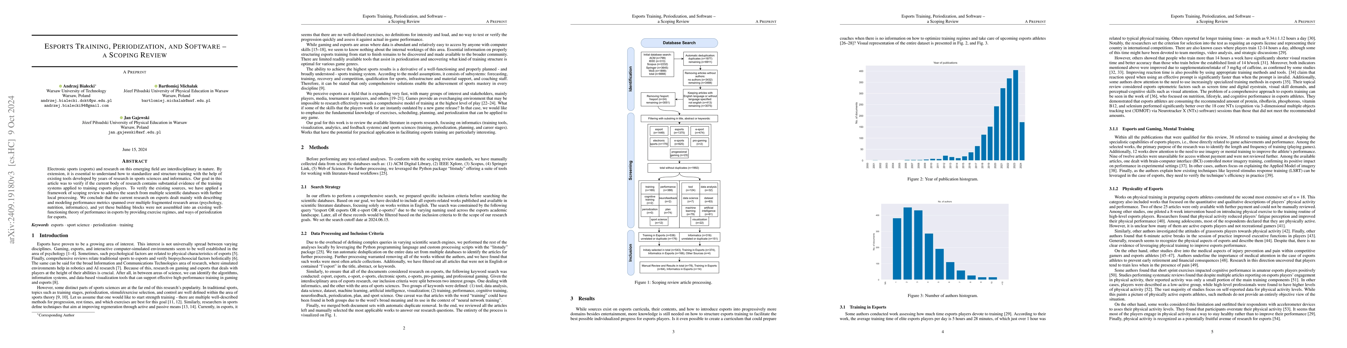 Thumbnail for Esports Training, Periodization, and Software -- a Scoping Review