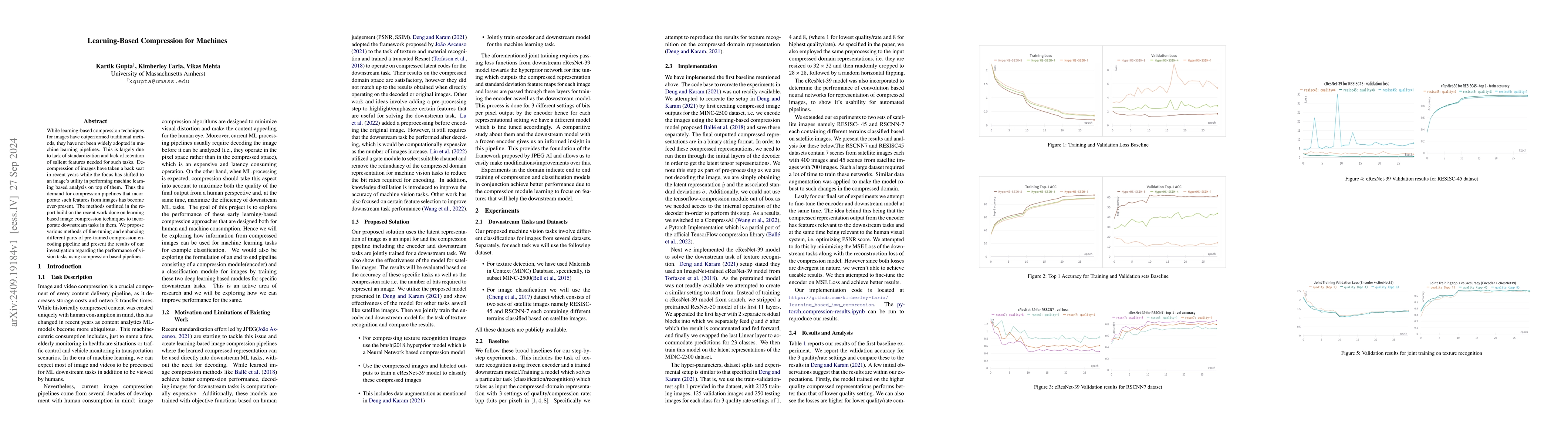 Thumbnail for Learning-Based Image Compression for Machines