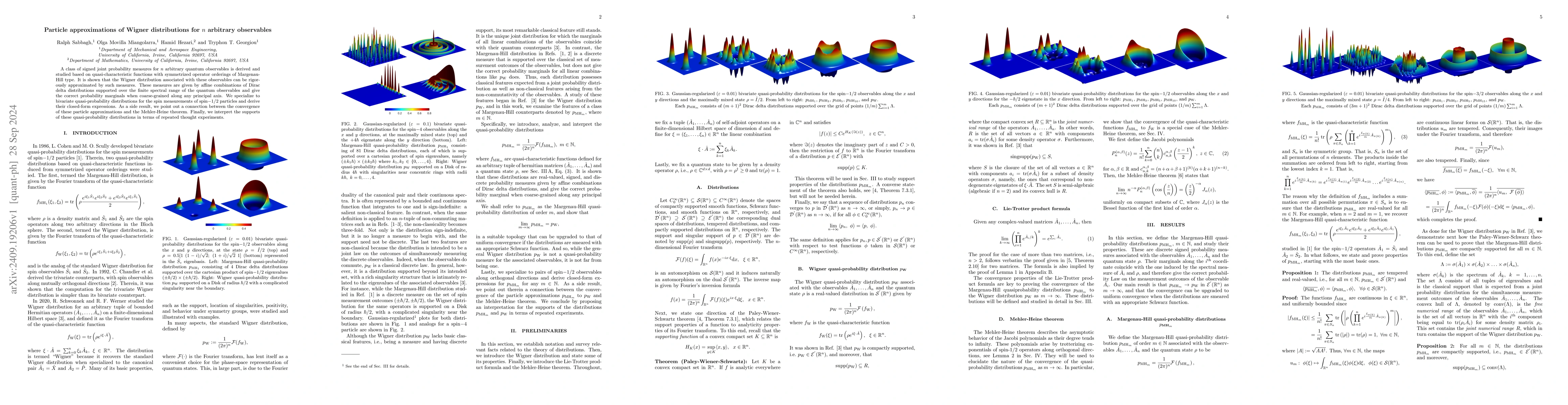Thumbnail for Particle approximations of Wigner distributions for n arbitrary
  observables