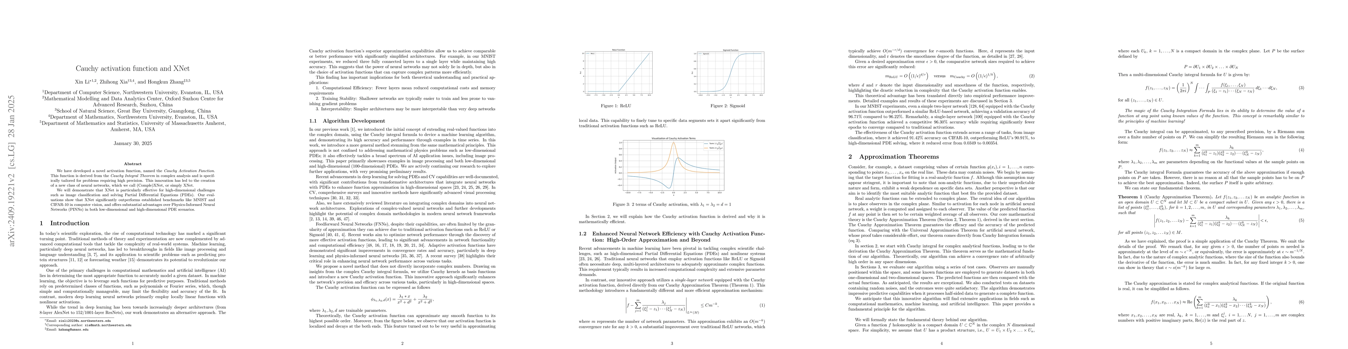 Thumbnail for Cauchy activation function and XNet