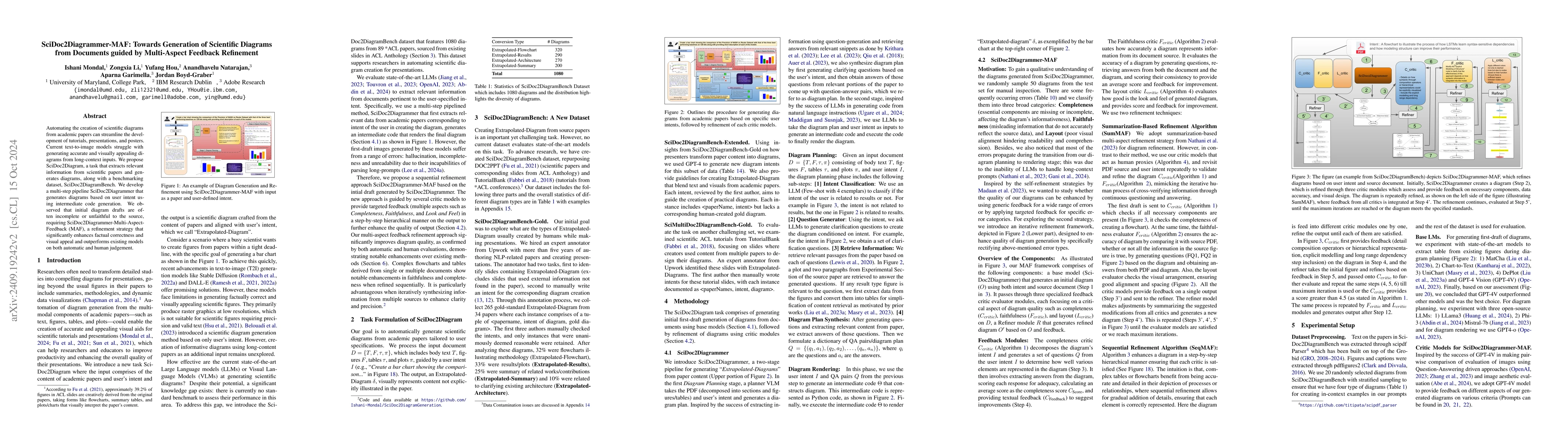 Thumbnail for SciDoc2Diagrammer-MAF: Towards Generation of Scientific Diagrams from
  Documents guided by Multi-Aspect Feedback Refinement