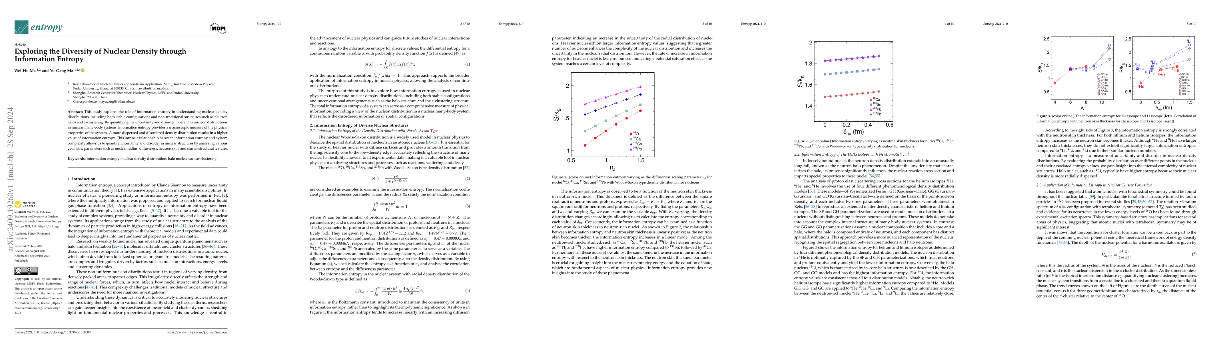 Thumbnail for Exploring the Diversity of Nuclear Density through Information Entropy