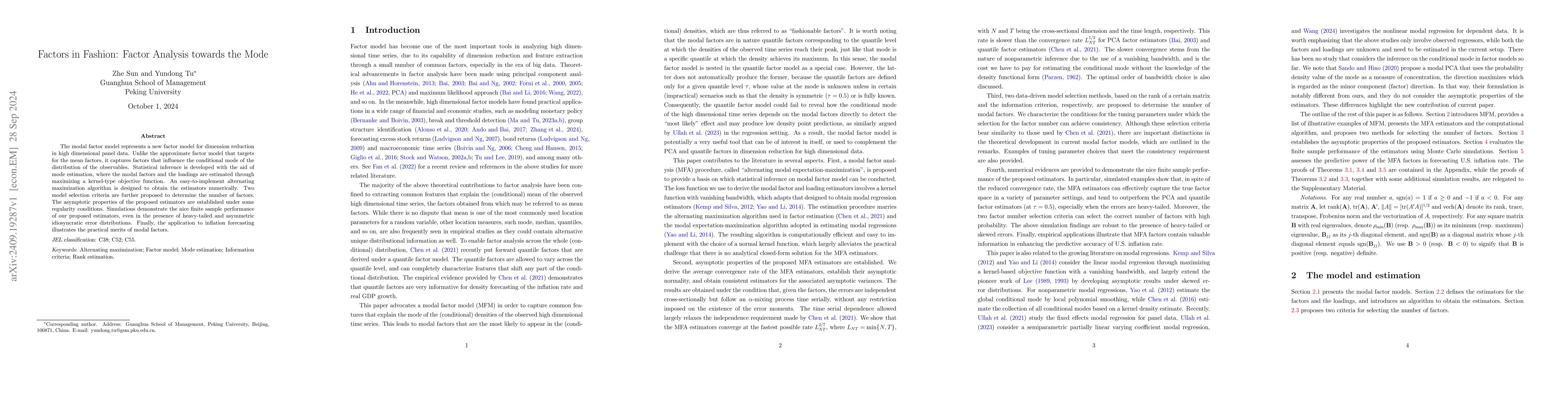 Thumbnail for Factors in Fashion: Factor Analysis towards the Mode