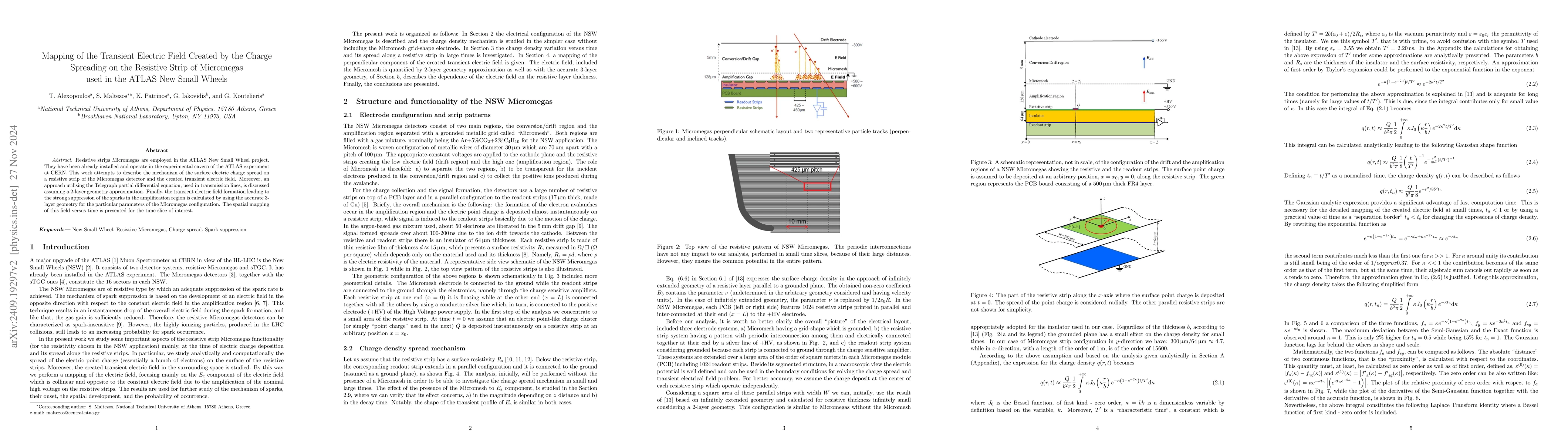 Thumbnail for Mapping of the Transient Electric Field Created by the Charge Spreading
  on the Resistive Strip of Micromegas used in the ATLAS New Small Wheels