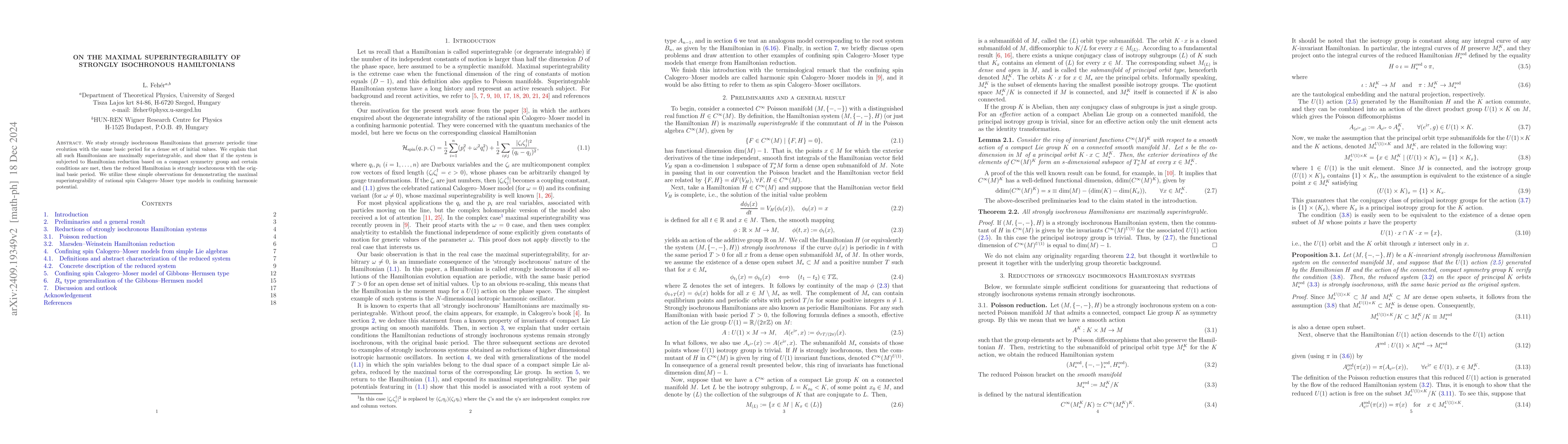 Thumbnail for On the maximal superintegrability of strongly isochronous Hamiltonians