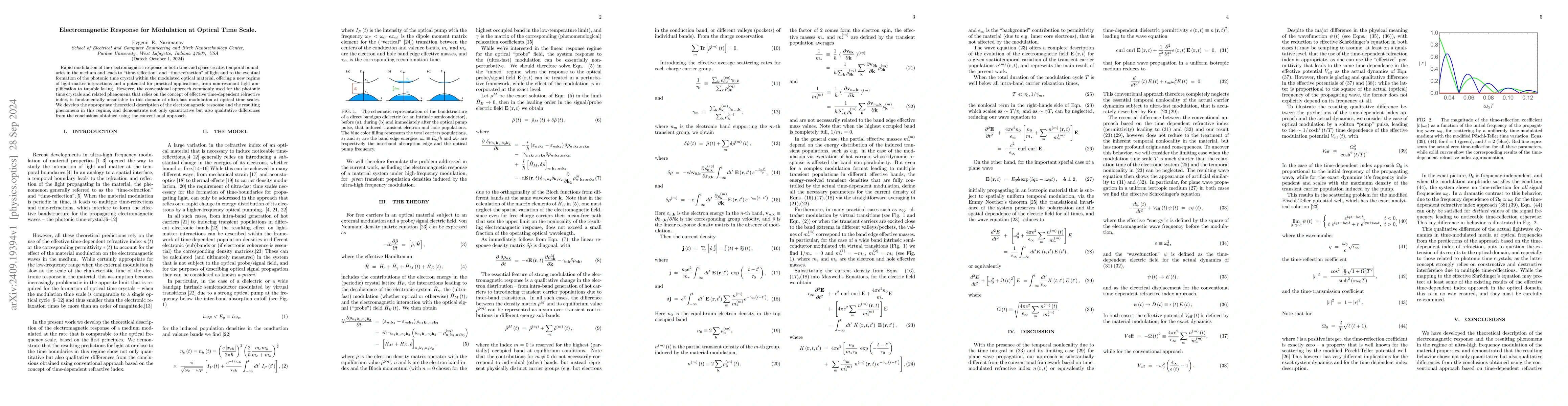 Thumbnail for Electromagnetic Response for Modulation at Optical Time Scale