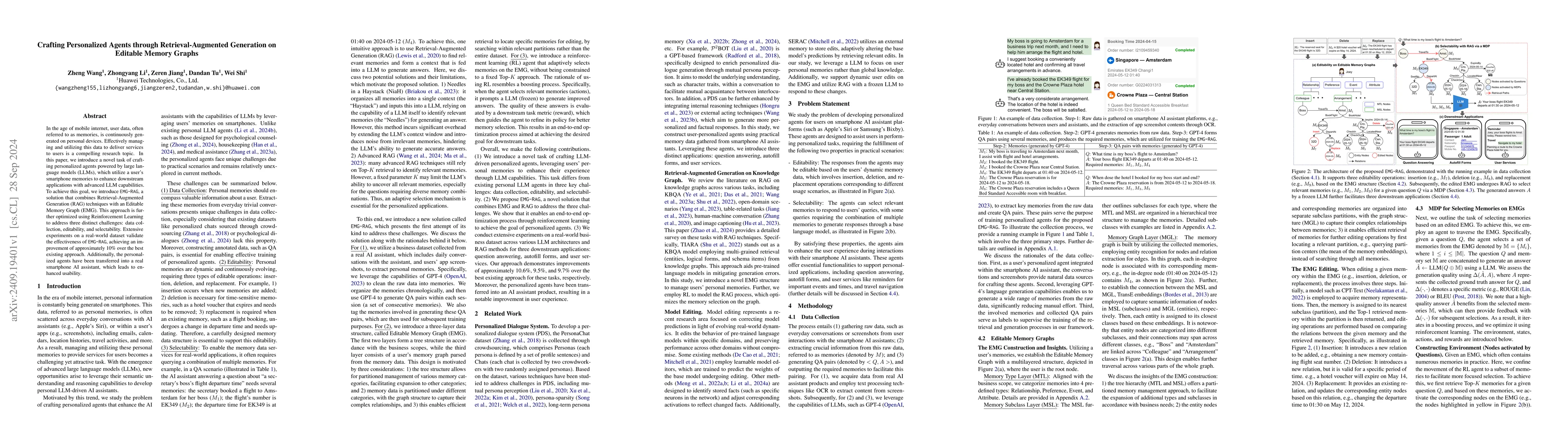 Thumbnail for Crafting Personalized Agents through Retrieval-Augmented Generation on
  Editable Memory Graphs