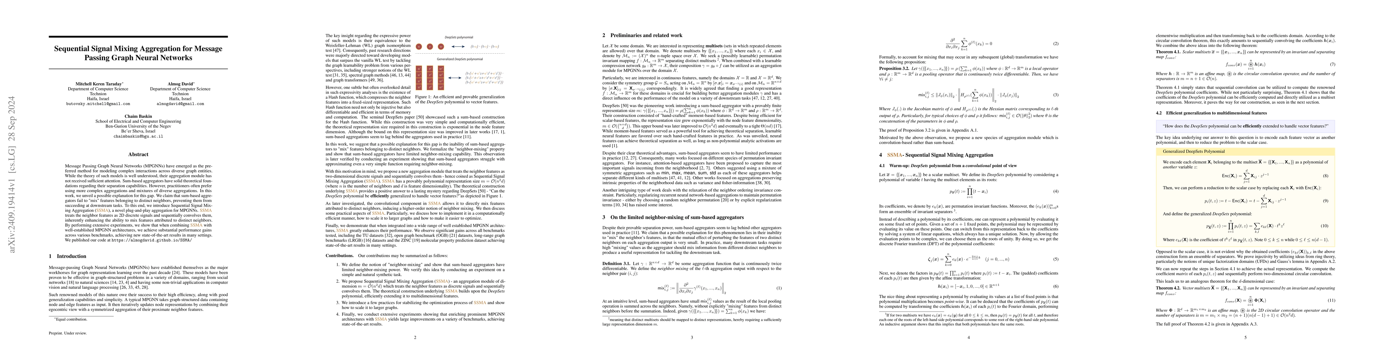 Thumbnail for Sequential Signal Mixing Aggregation for Message Passing Graph Neural
  Networks