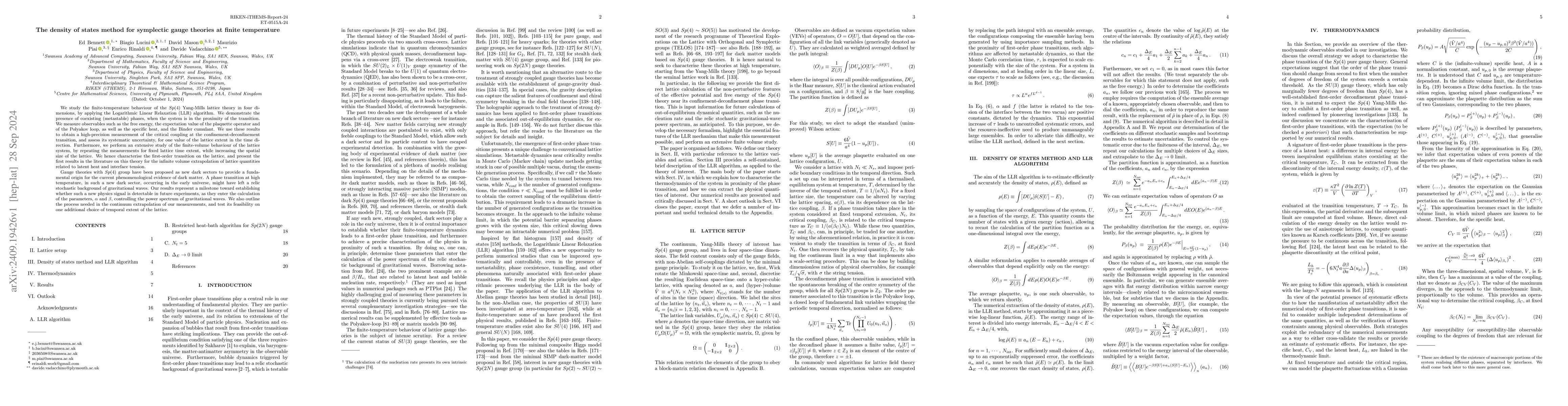 Thumbnail for The density of states method for symplectic gauge theories at finite
  temperature
