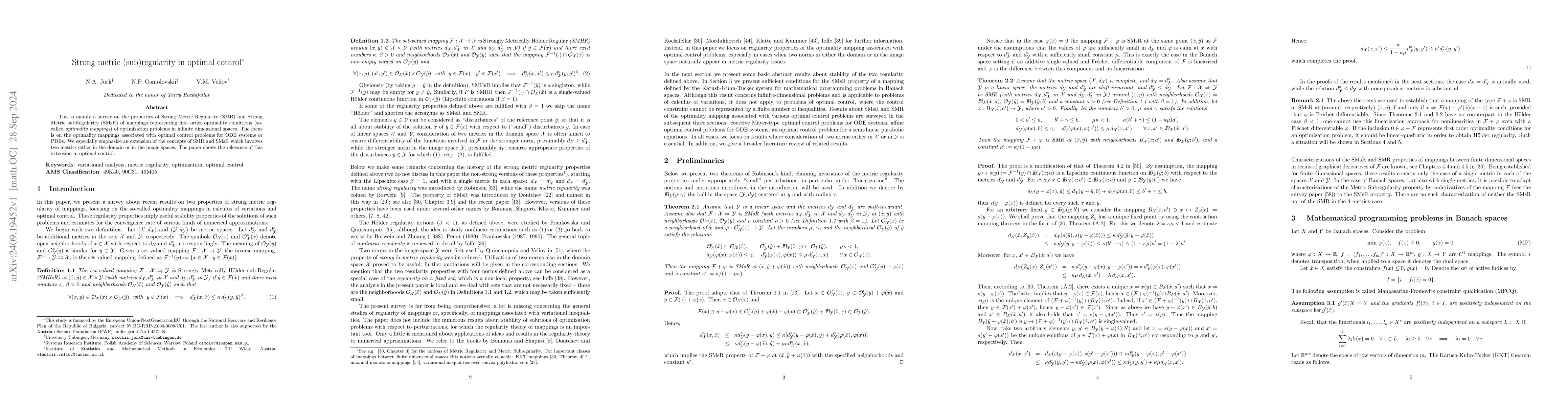 Thumbnail for Strong metric (sub)regularity in optimal control