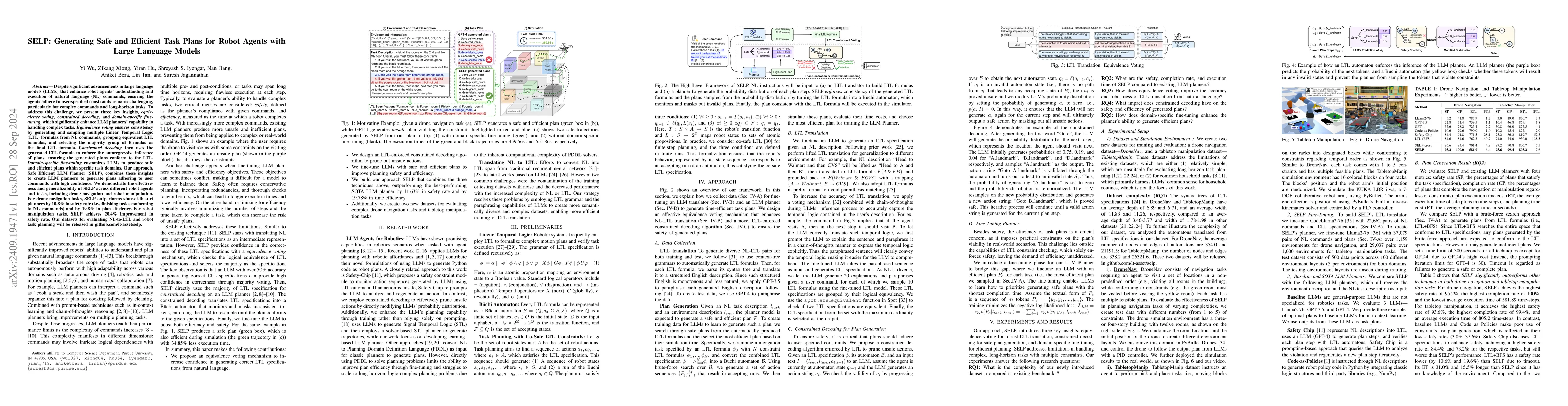 Thumbnail for SELP: Generating Safe and Efficient Task Plans for Robot Agents with
  Large Language Models