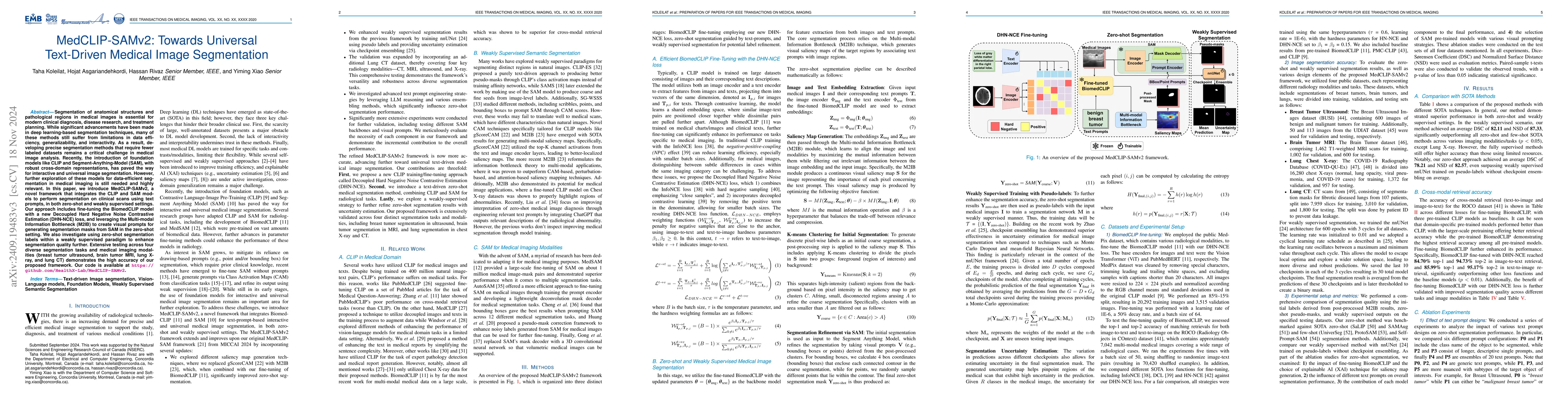 Thumbnail for MedCLIP-SAMv2: Towards Universal Text-Driven Medical Image Segmentation