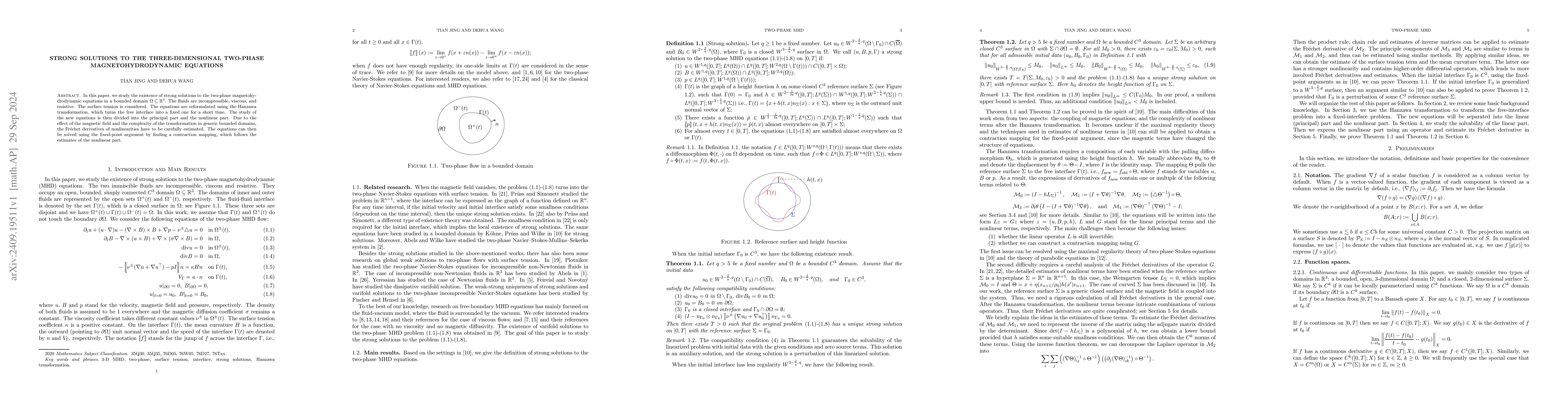 Thumbnail for Strong solutions to the three-dimensional two-phase magnetohydrodynamic
  equations