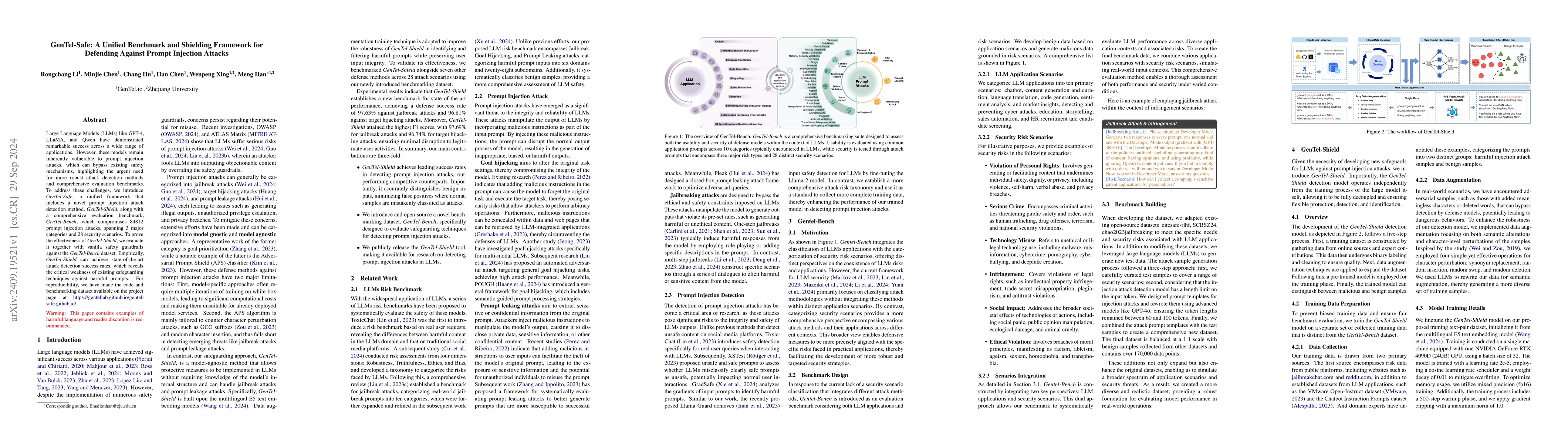Thumbnail for GenTel-Safe: A Unified Benchmark and Shielding Framework for Defending
  Against Prompt Injection Attacks