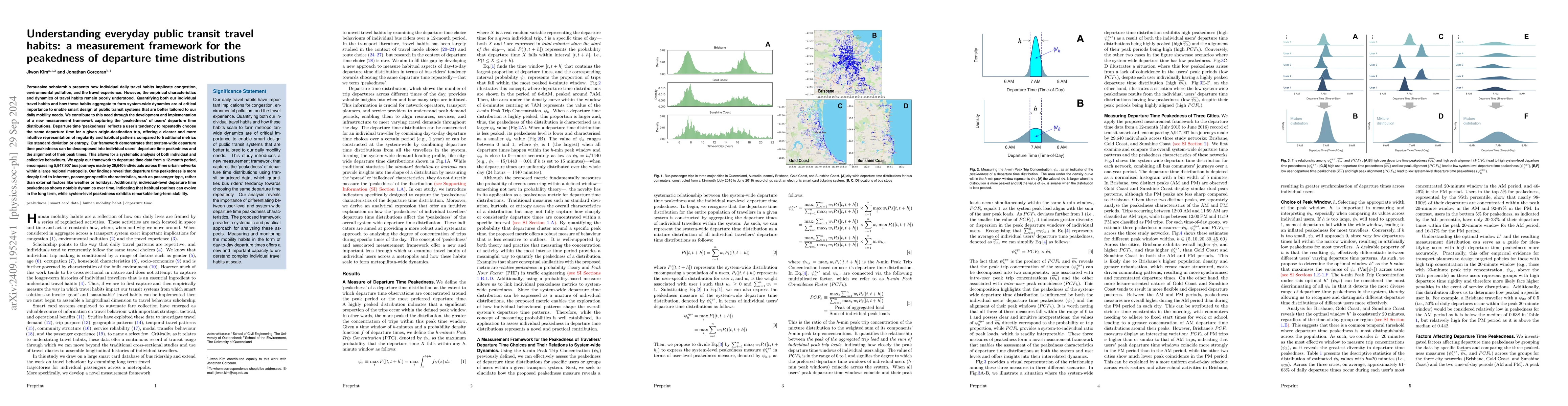 Thumbnail for Understanding everyday public transit travel habits: a measurement
  framework for the peakedness of departure time distributions