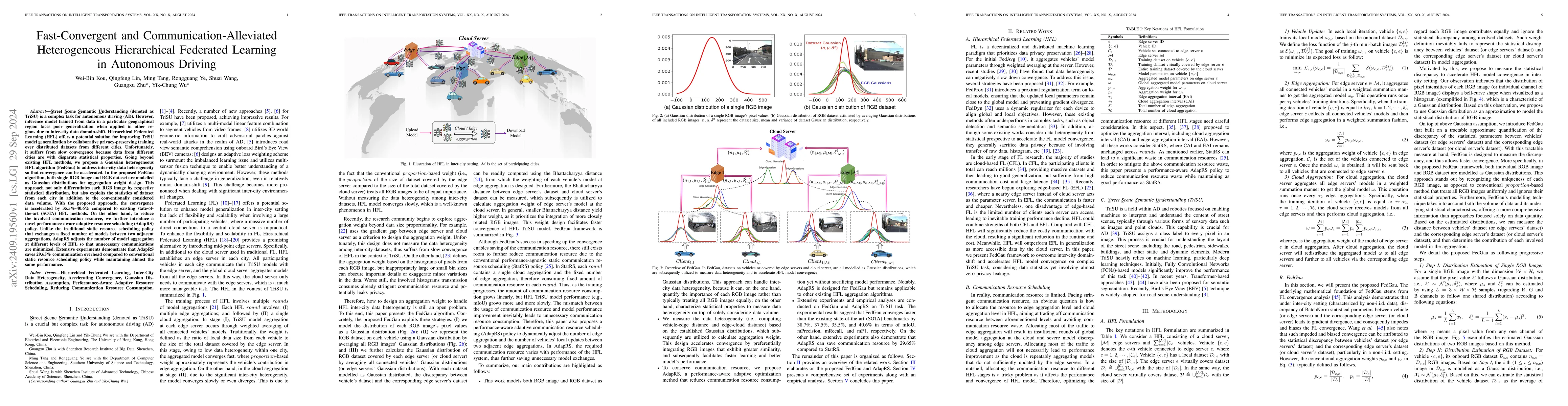 Thumbnail for Fast-Convergent and Communication-Alleviated Heterogeneous Hierarchical
  Federated Learning in Autonomous Driving