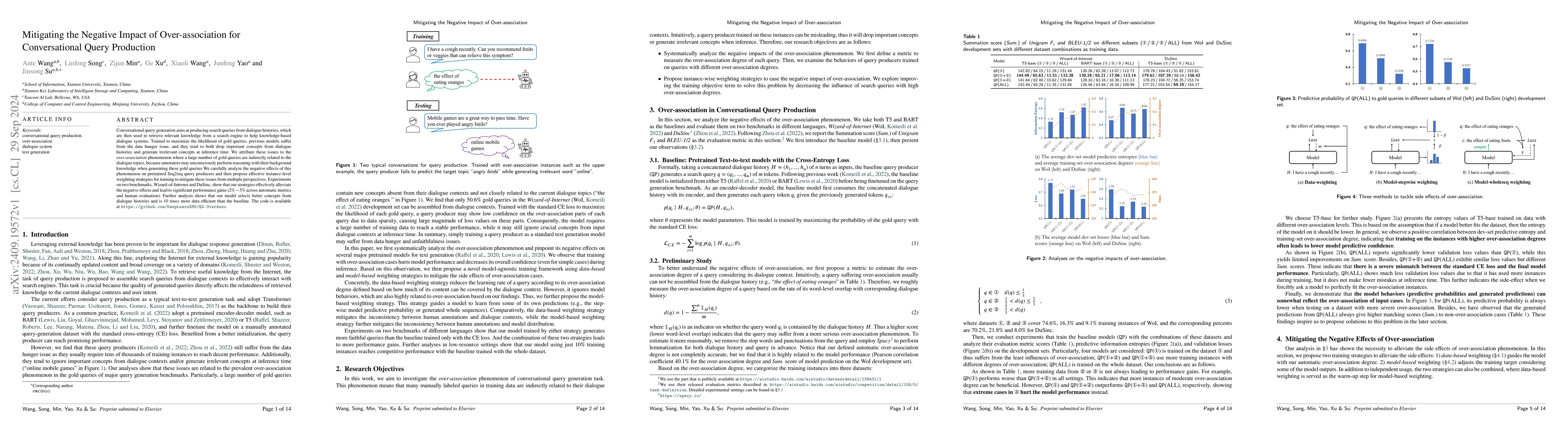 Thumbnail for Mitigating the Negative Impact of Over-association for Conversational
  Query Production