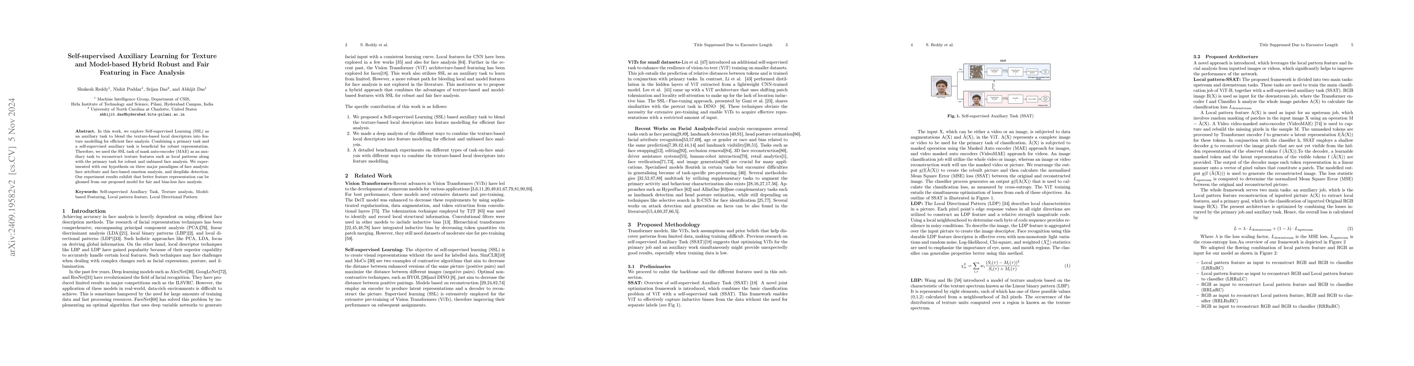 Thumbnail for Self-supervised Auxiliary Learning for Texture and Model-based Hybrid
  Robust and Fair Featuring in Face Analysis