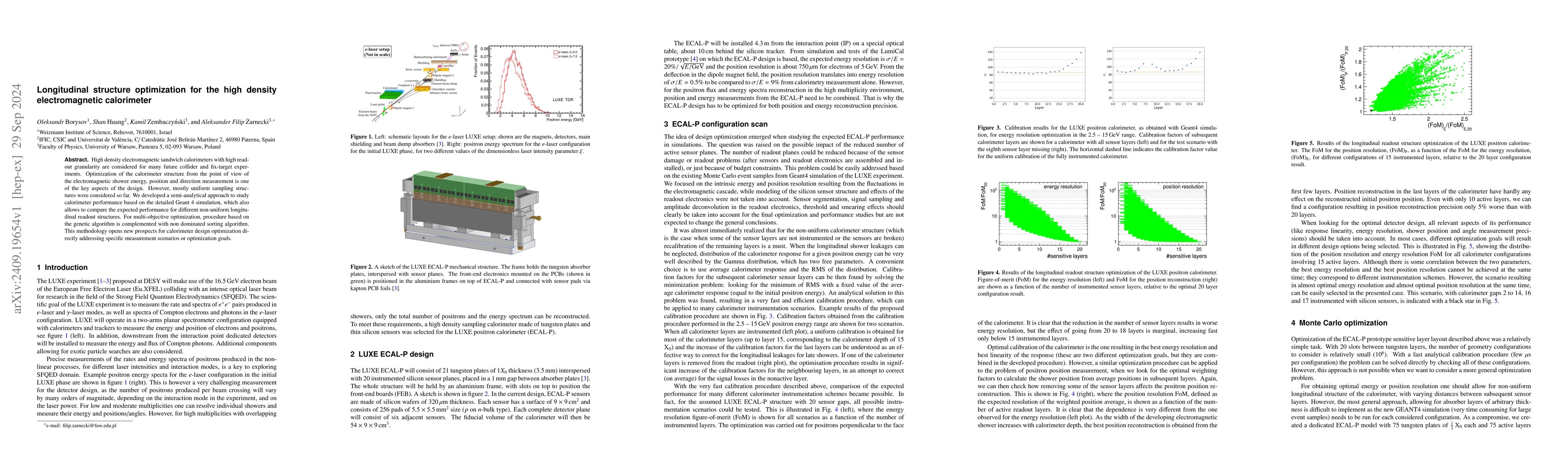 Thumbnail for Longitudinal structure optimization for the high density electromagnetic
  calorimeter