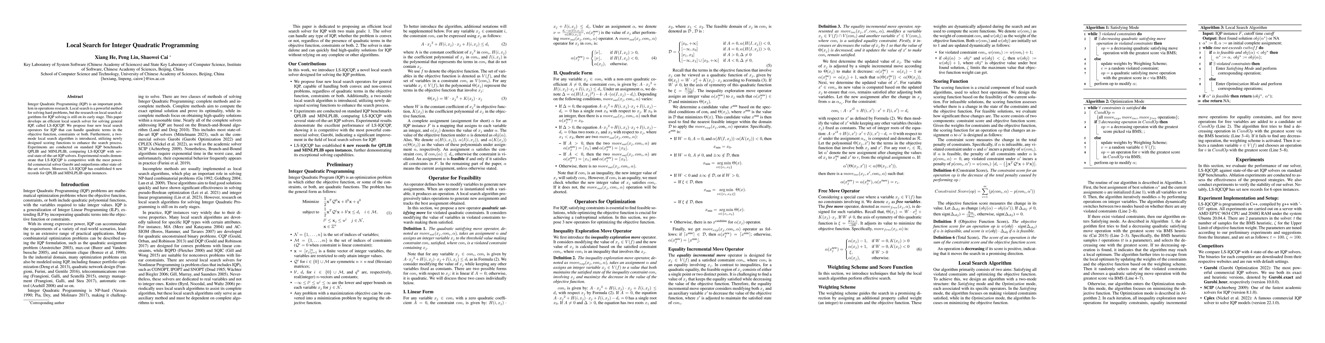 Thumbnail for Local Search for Integer Quadratic Programming