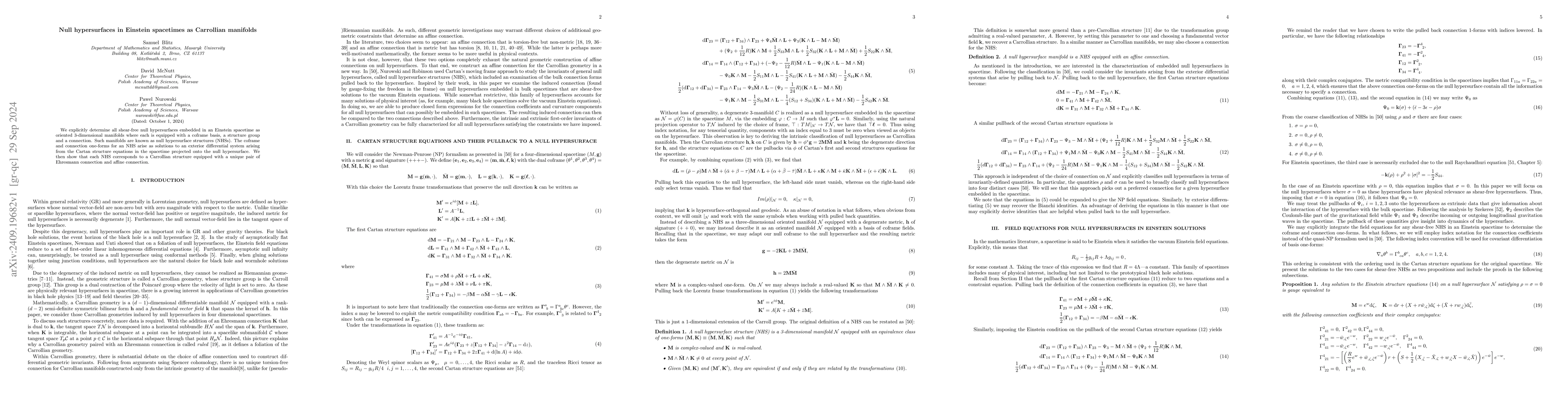 Thumbnail for Null hypersurfaces in Einstein spacetimes as Carrollian manifolds