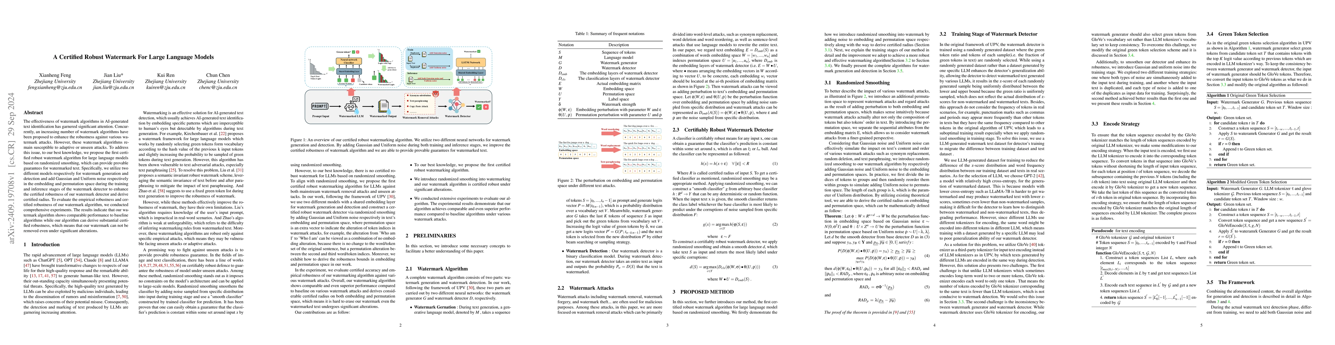 Thumbnail for A Certified Robust Watermark For Large Language Models