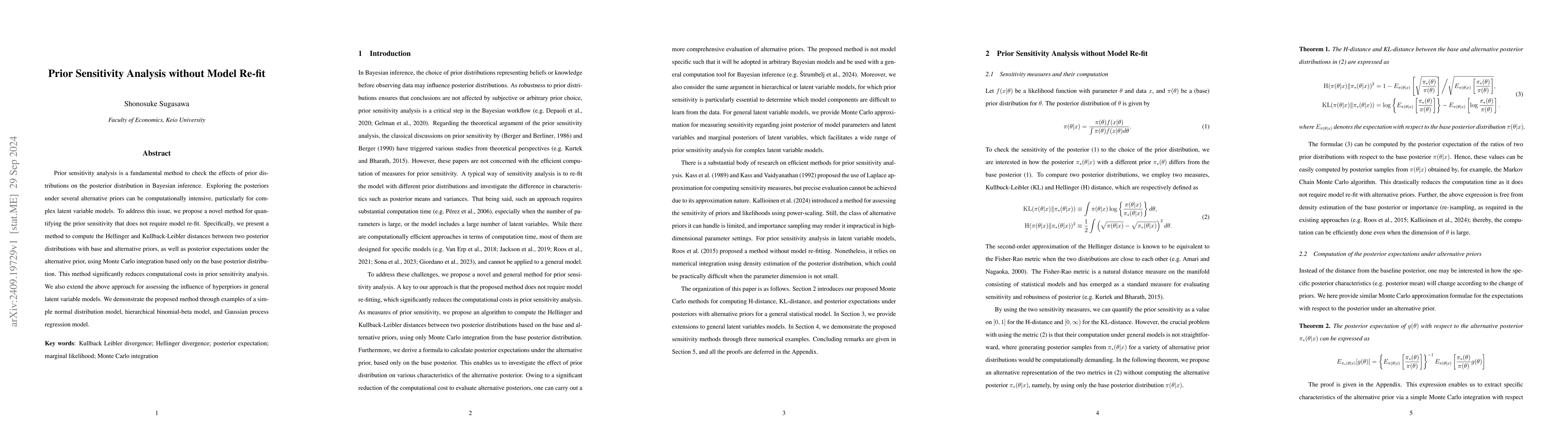 Thumbnail for Prior Sensitivity Analysis without Model Re-fit