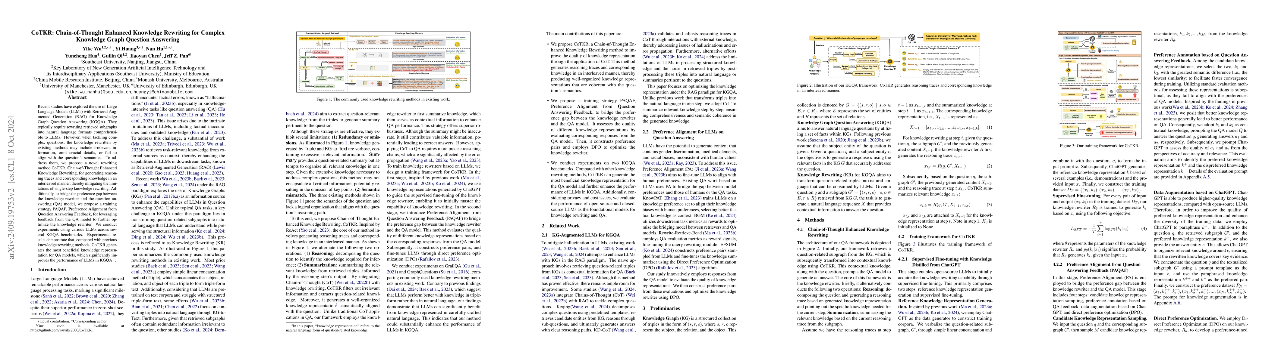 Thumbnail for CoTKR: Chain-of-Thought Enhanced Knowledge Rewriting for Complex
  Knowledge Graph Question Answering