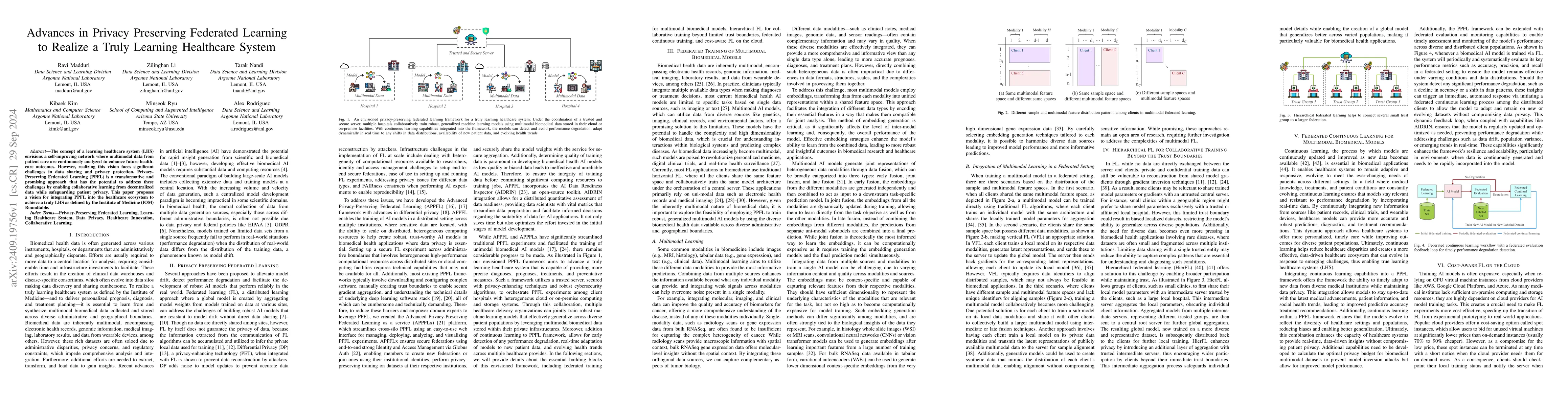 Thumbnail for Advances in Privacy Preserving Federated Learning to Realize a Truly
  Learning Healthcare System