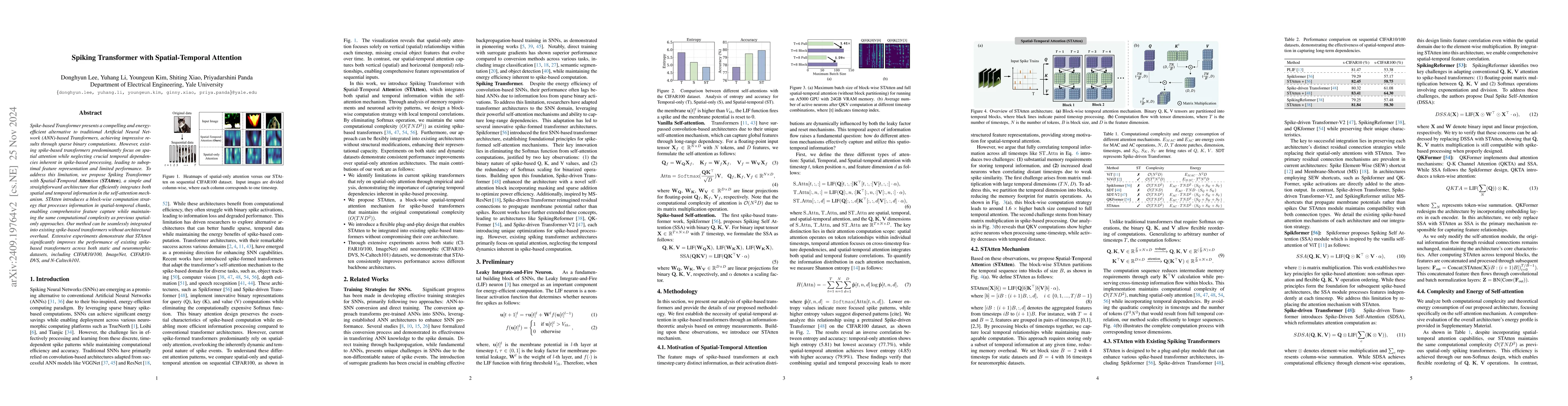 Thumbnail for Spiking Transformer with Spatial-Temporal Attention